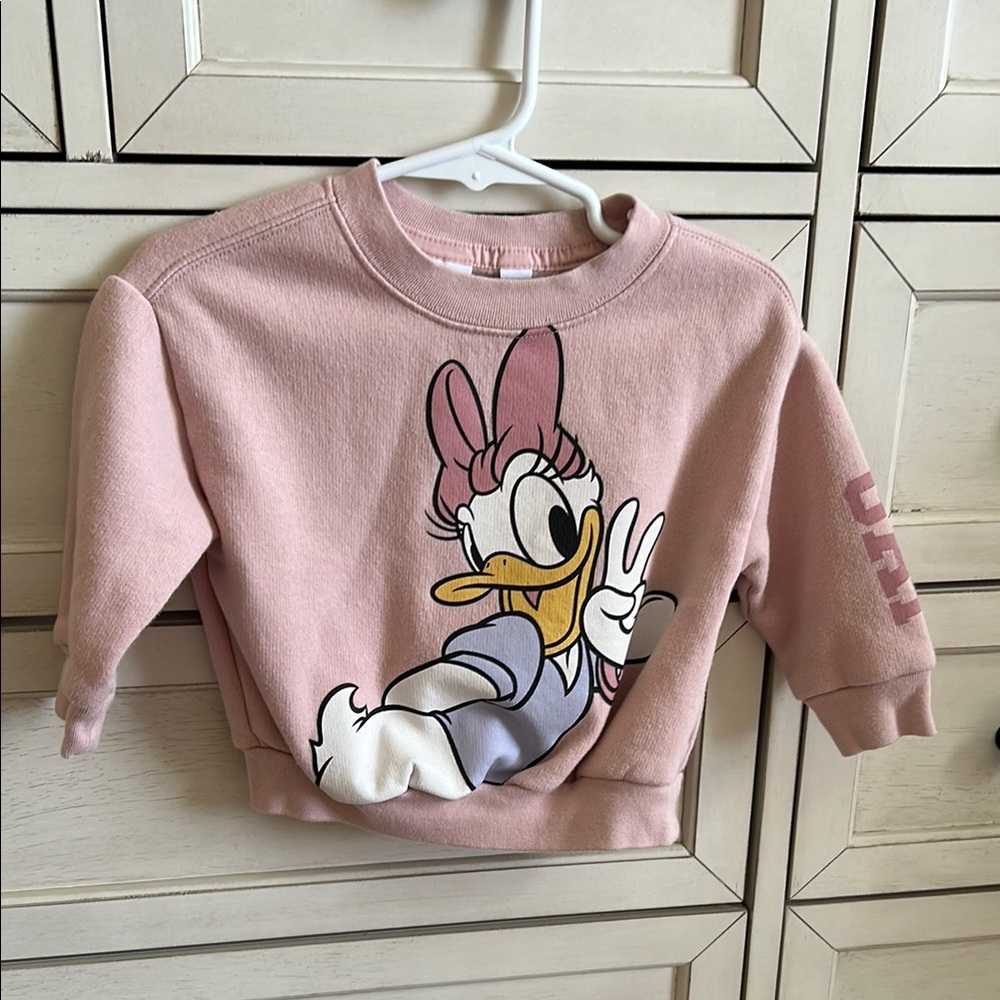 GAP Kids Pink Sweatshirt with Cartoon Print